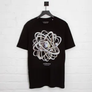 032 Disco Psychedelia Front Print - Tshirt - Black