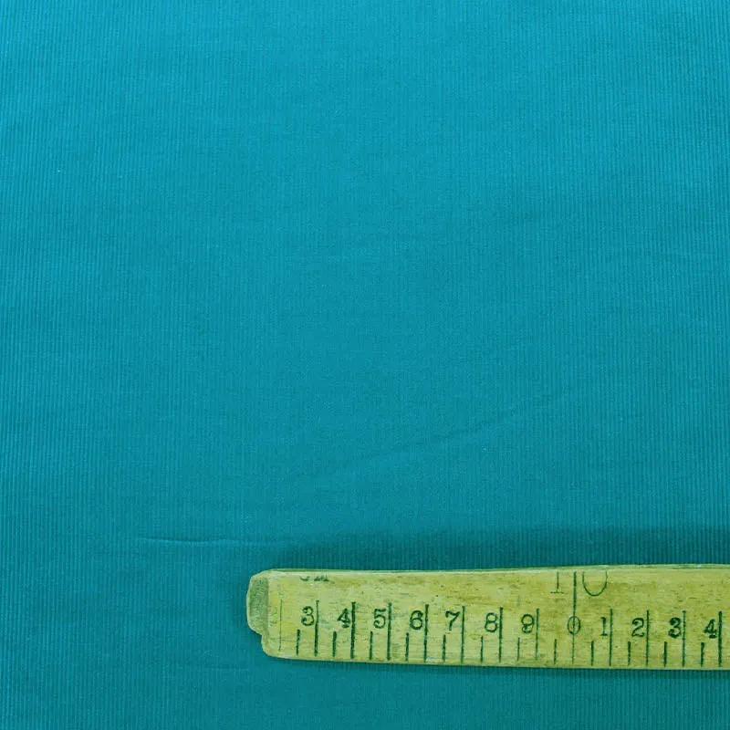 100CM REMNANT Dressmaking Cotton Corduroy - Kingfisher