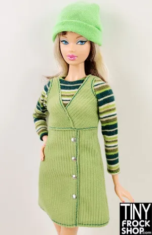 12" Fashion Doll 1999 Corduroy Cool Green Jumper Dress