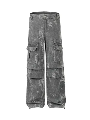 1984 High Street Hip-hop Distressed Washed Work Jeans