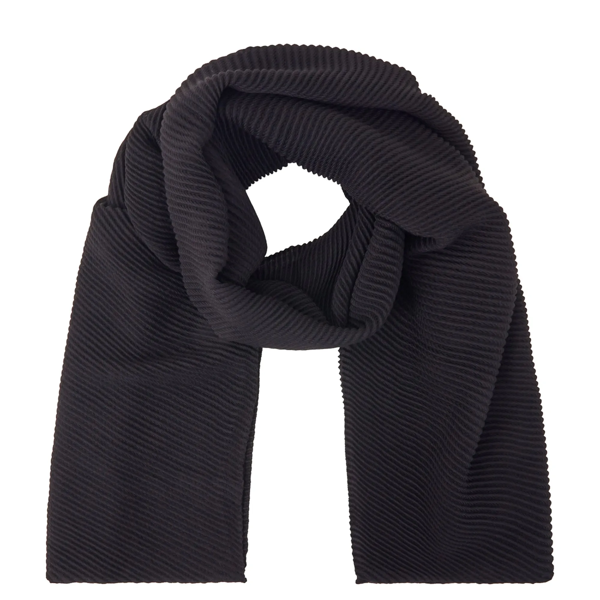 Accessorize London Women's Lightweight Pleated Scarf Black