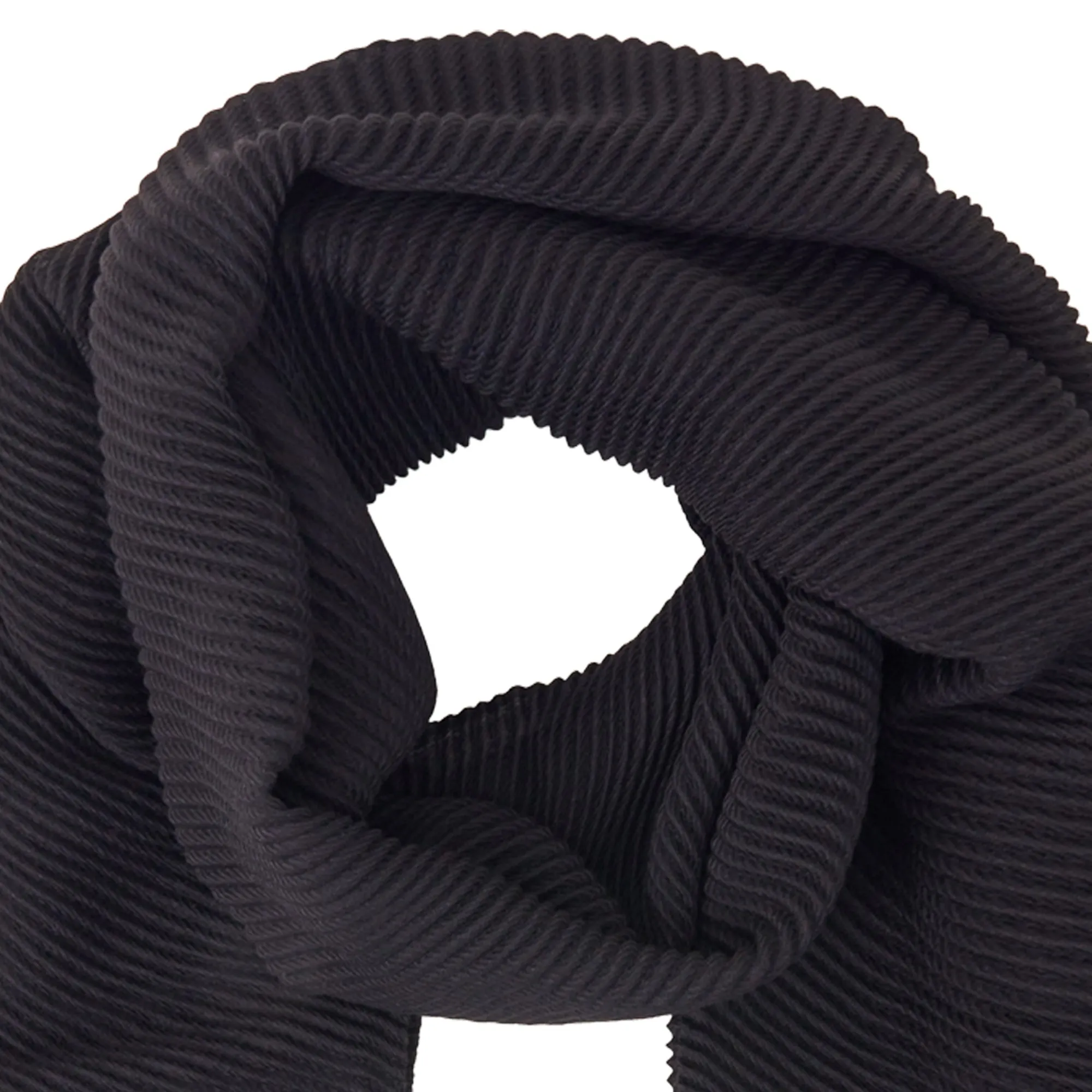 Accessorize London Women's Lightweight Pleated Scarf Black