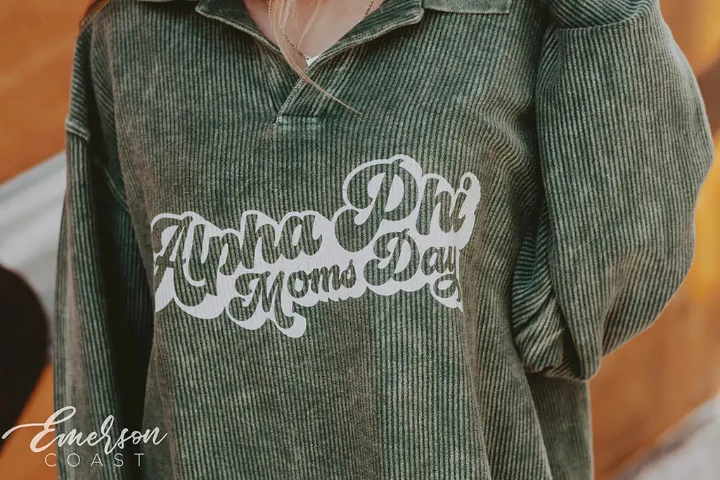 Alpha Phi Moms Day Corduroy Henley