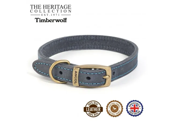 Ancol - Timberwolf Leather Collar - Mustard - Size 5 (39-48cm)