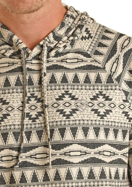 Aztec Long Sleeve Western Print Hoodie