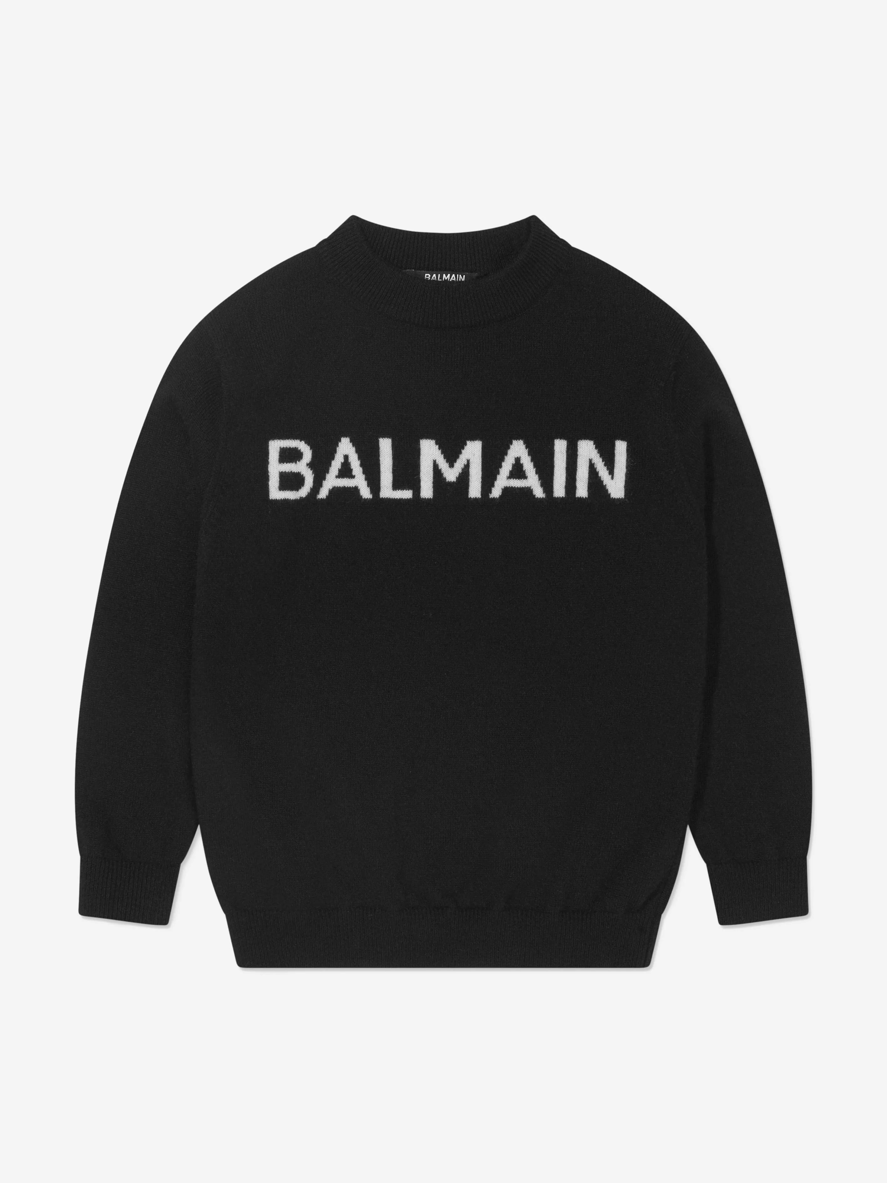 Balmain Kids Wool And Cashmere Knit Jumper