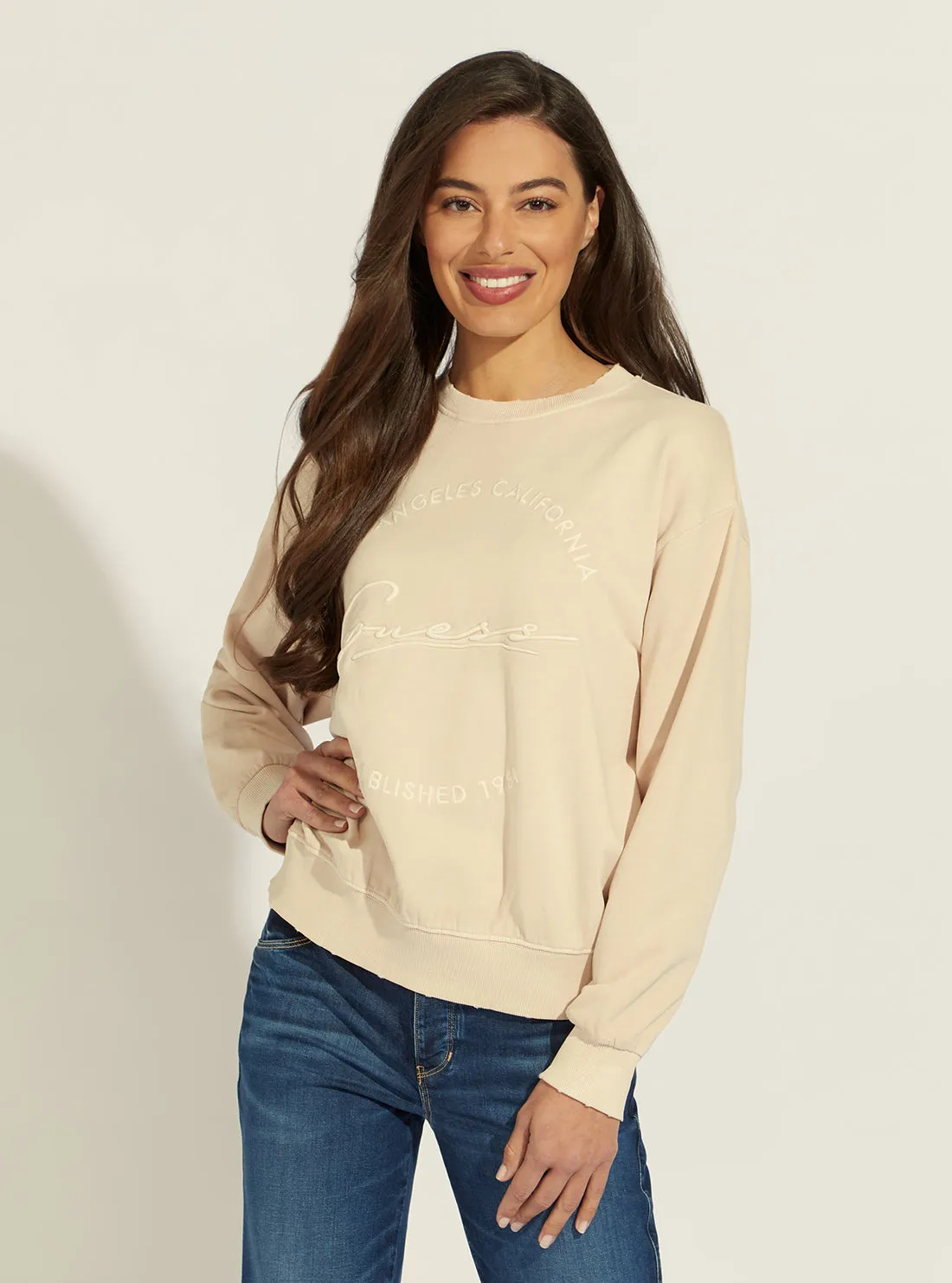 Beige Diane Active Logo Jumper