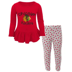 Blackhawks Girl Ruffled Tunic and Leggings