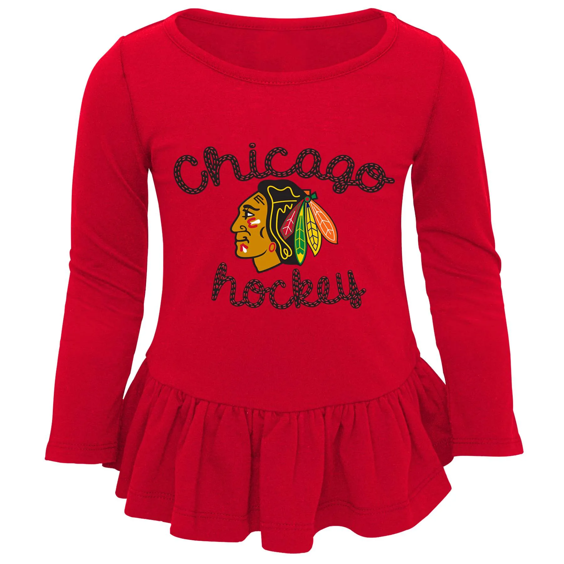 Blackhawks Girl Ruffled Tunic and Leggings