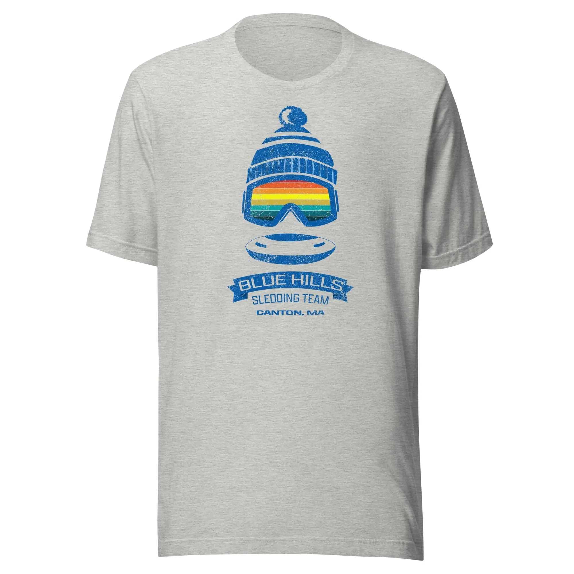 Blue Hills Sledding Team T Shirt - Canton, MA | Mens & Womens Winter Tee