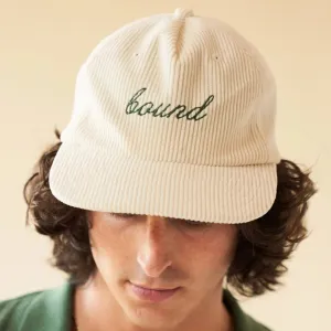 bound 'Ecru' Cord 6 Panel Cap