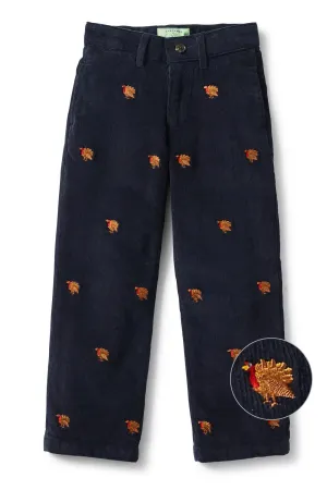 Boys Beachcomber Corduroy Pant Nantucket Navy with Turkey