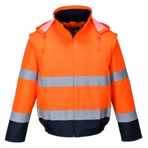 C464 - Portwest Hi-Vis 2-in-1 Contrast Essential Lite Bomber Jacket