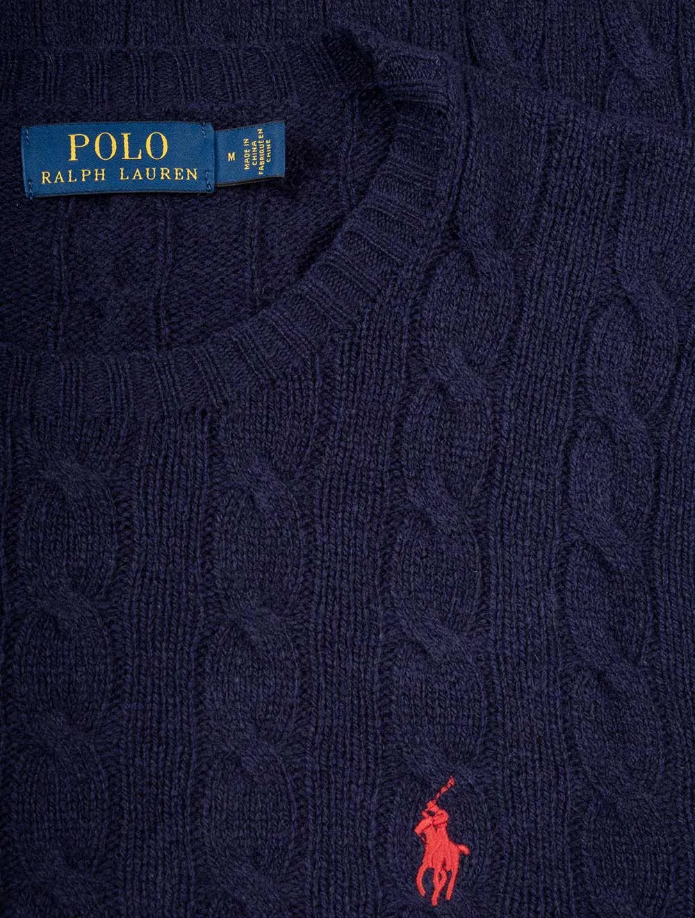 Cable-Knit Jumper Navy