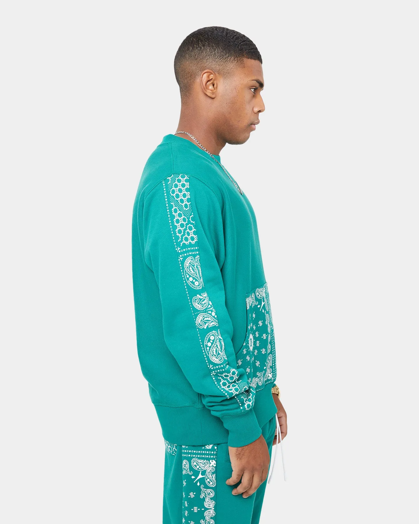 Carre Bandana Ultra Pocket Crewneck Deep Teal