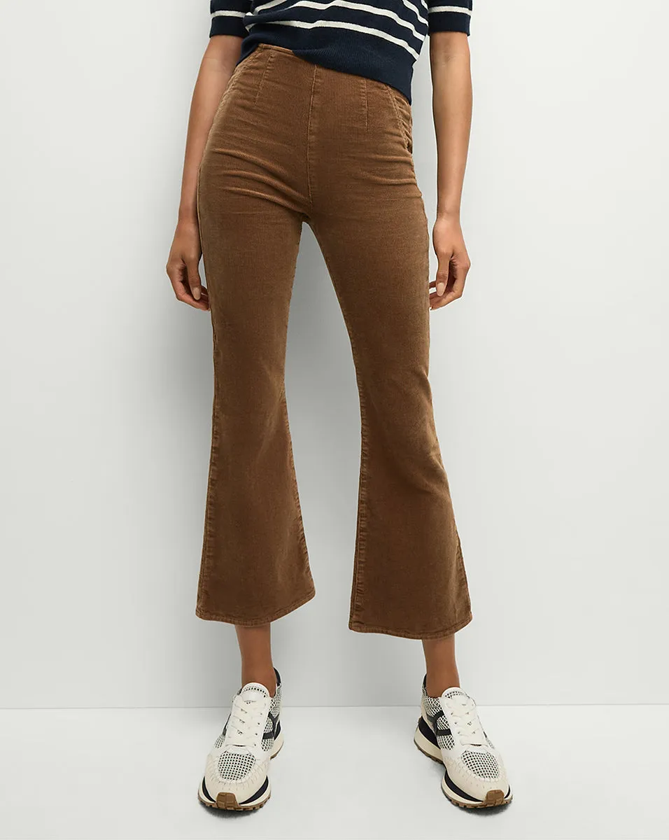 Carson Corduroy Off-Duty Kick-Flare Pant