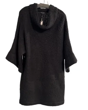 Coco and Carmen Black Cowlneck Tunic Sweater