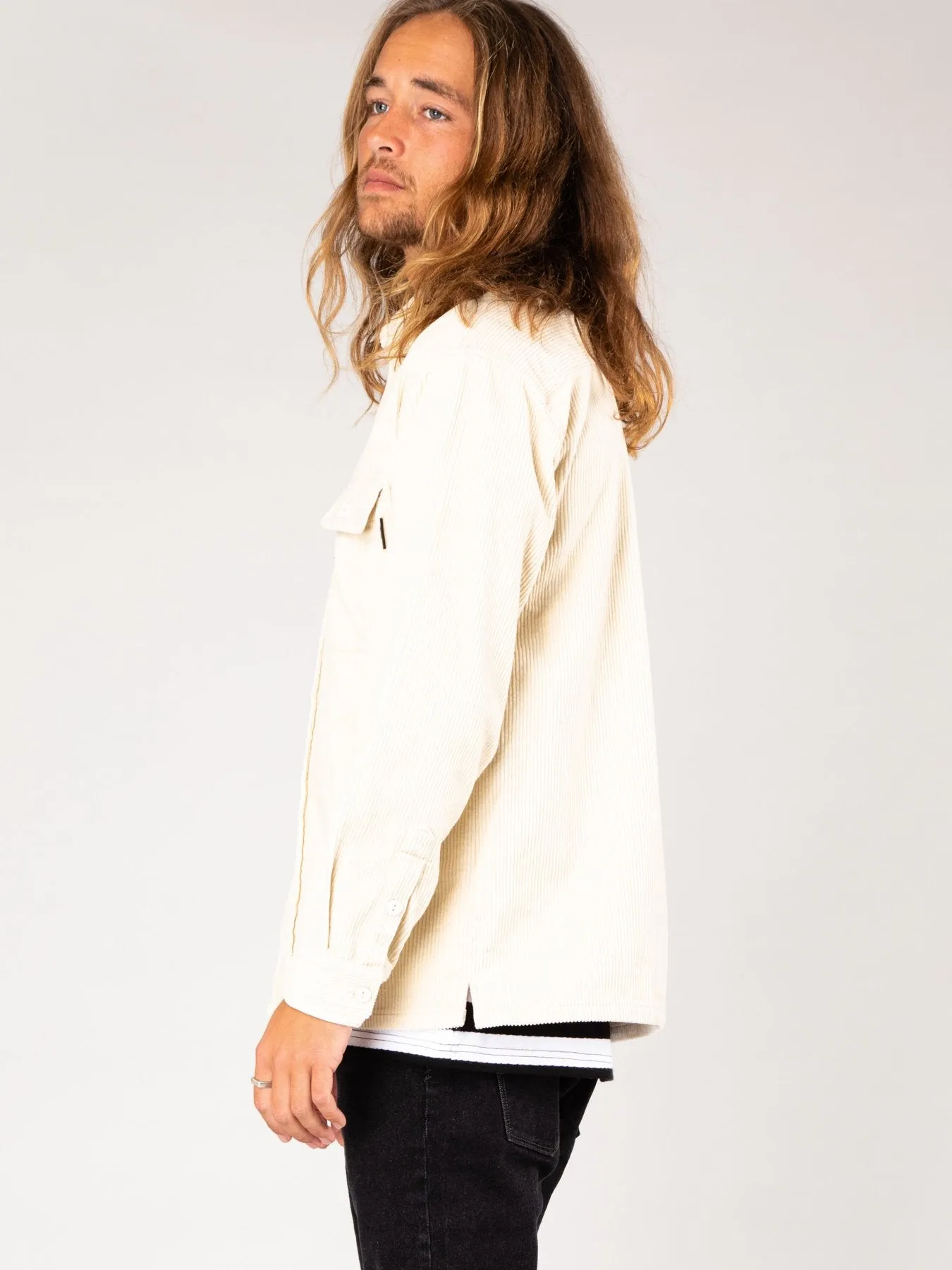 Coop Corduroy Long Sleeve Shirt - Sable