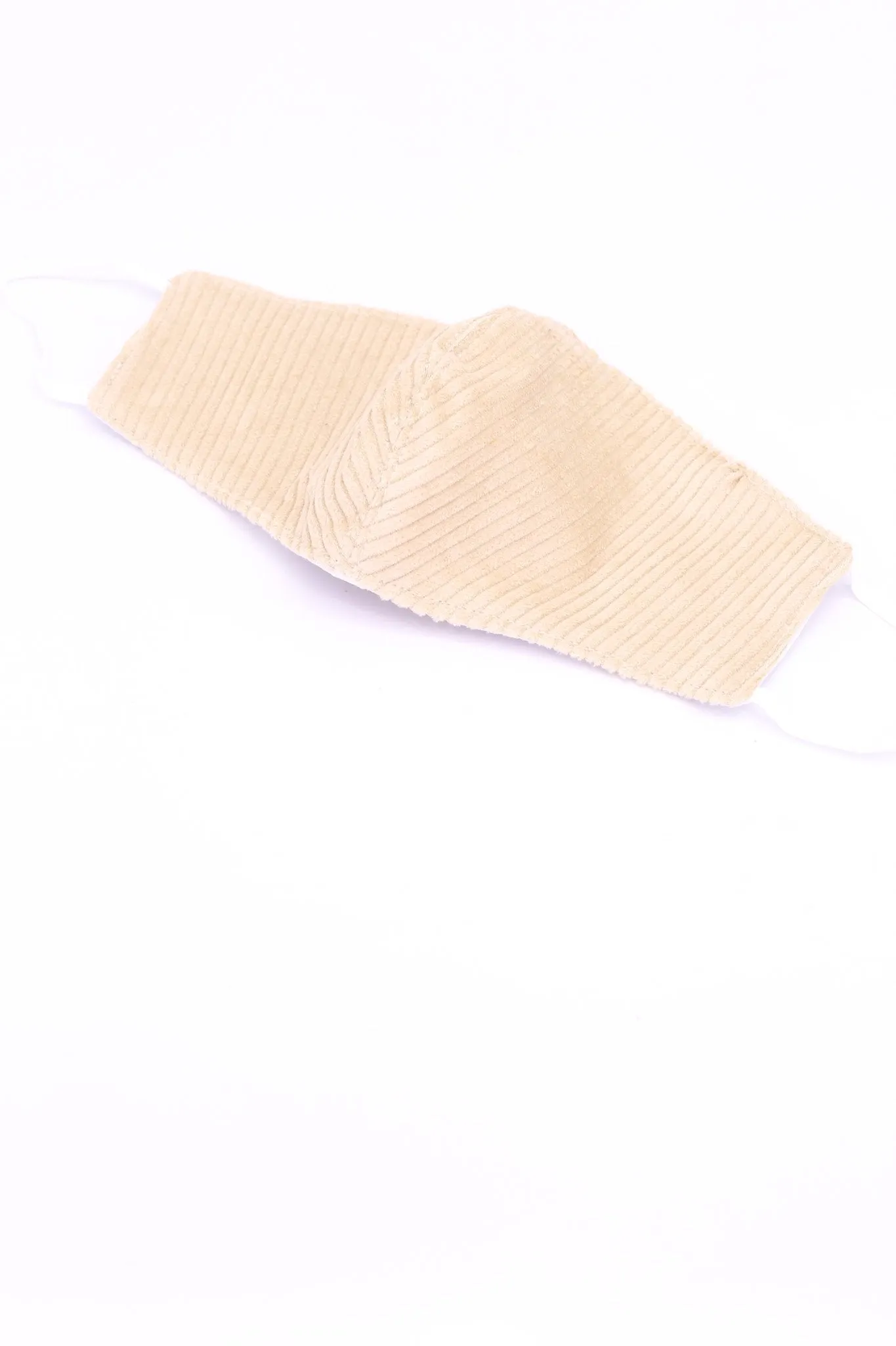 CORDUROY FACE MASK PERLA