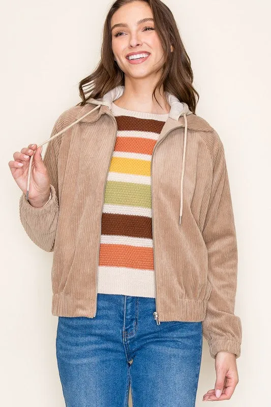 Corduroy Hoodie Jackets - 2 Colors! - FINAL SALE