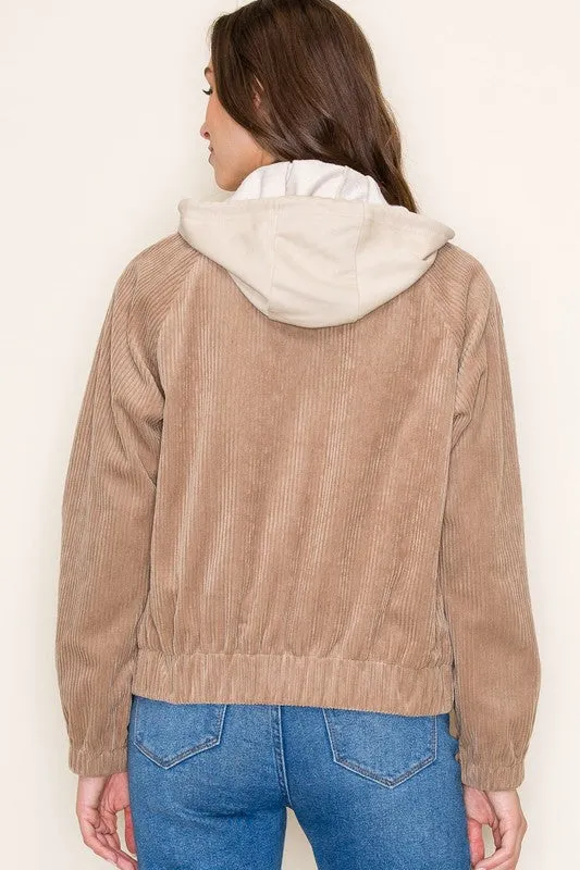 Corduroy Hoodie Jackets - 2 Colors! - FINAL SALE