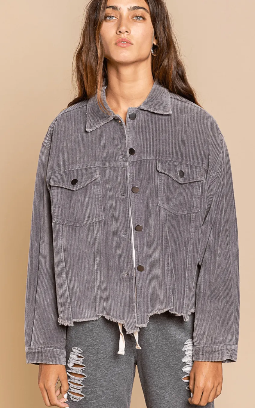 Corduroy Jacket in Denim Style by POL - JFT399