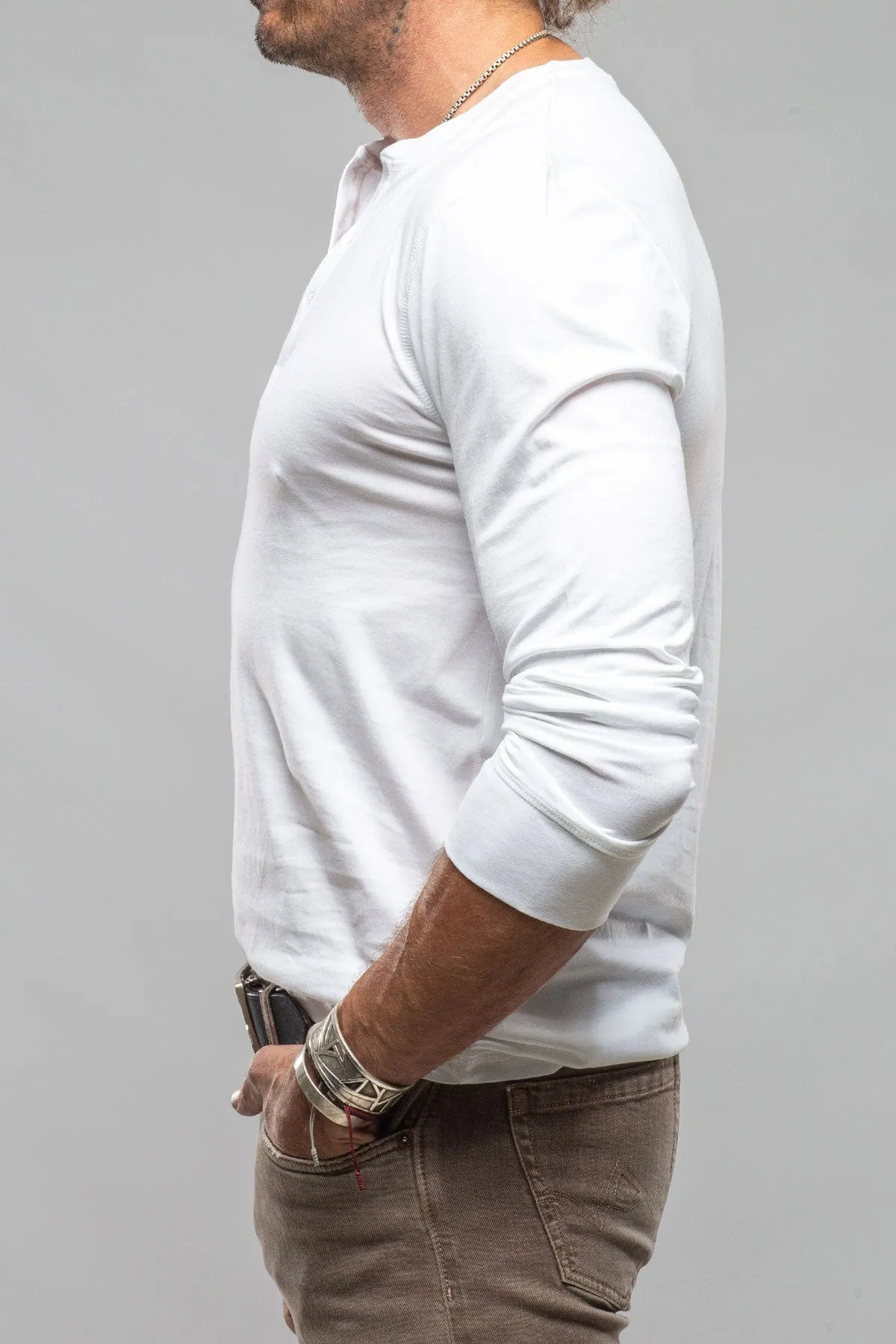 Coronado Cotton LS Henley in White