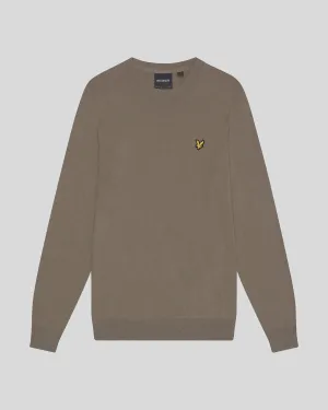 Cotton Merino Crew Neck Jumper Plus