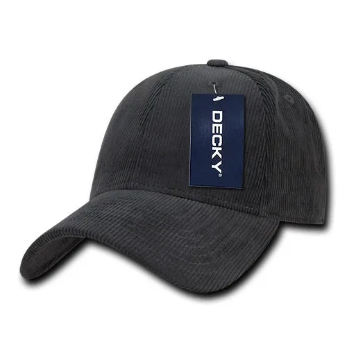 Decky 231 - 6 Panel Low Profile Structured Corduroy Cap