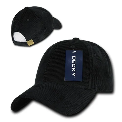 Decky 231 - 6 Panel Low Profile Structured Corduroy Cap