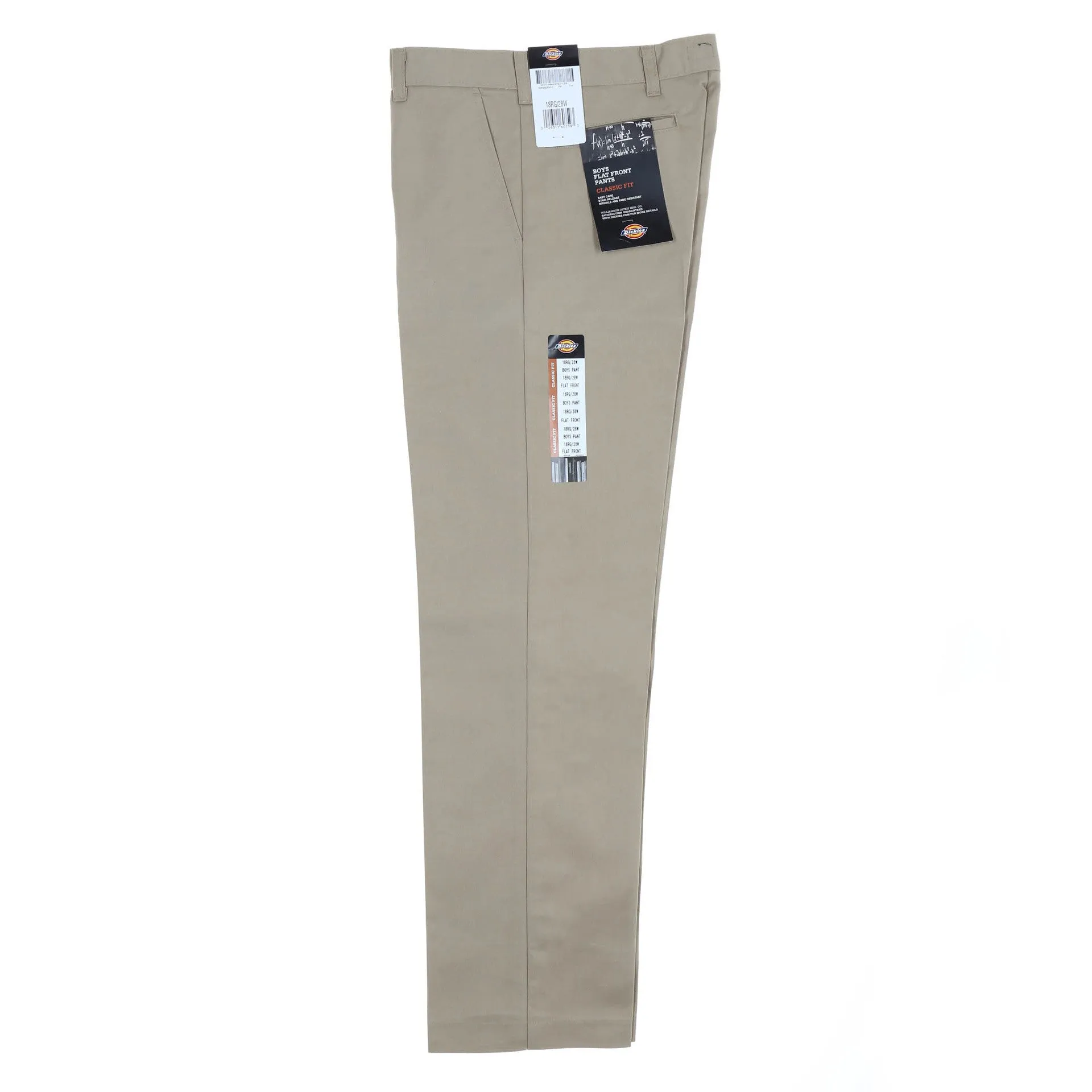 Dickies Boys' Flat Front Pant (8-20) - Khaki