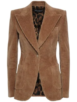 Dolce&amp;Gabbana   Single breast corduroy jacket 