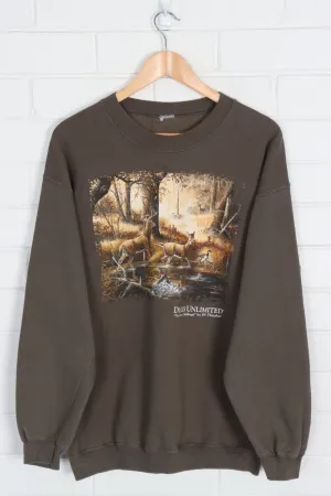 Ducks Unlimited 'November Challenge' Hunting Deers & Ducks Sweatshirt (XL)