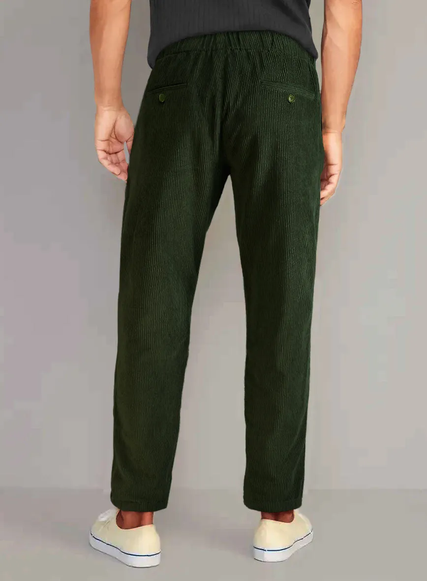 Easy Pants Olive Green Corduroy