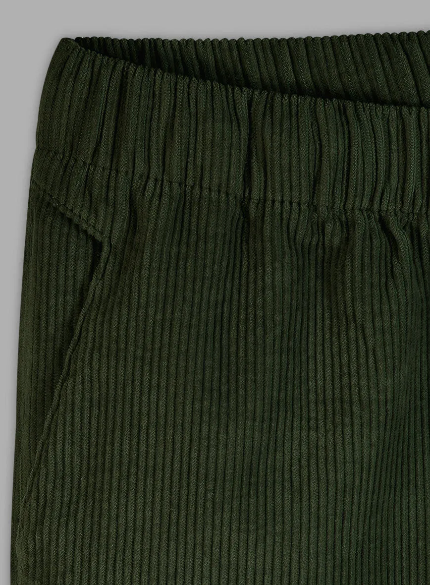 Easy Pants Olive Green Corduroy