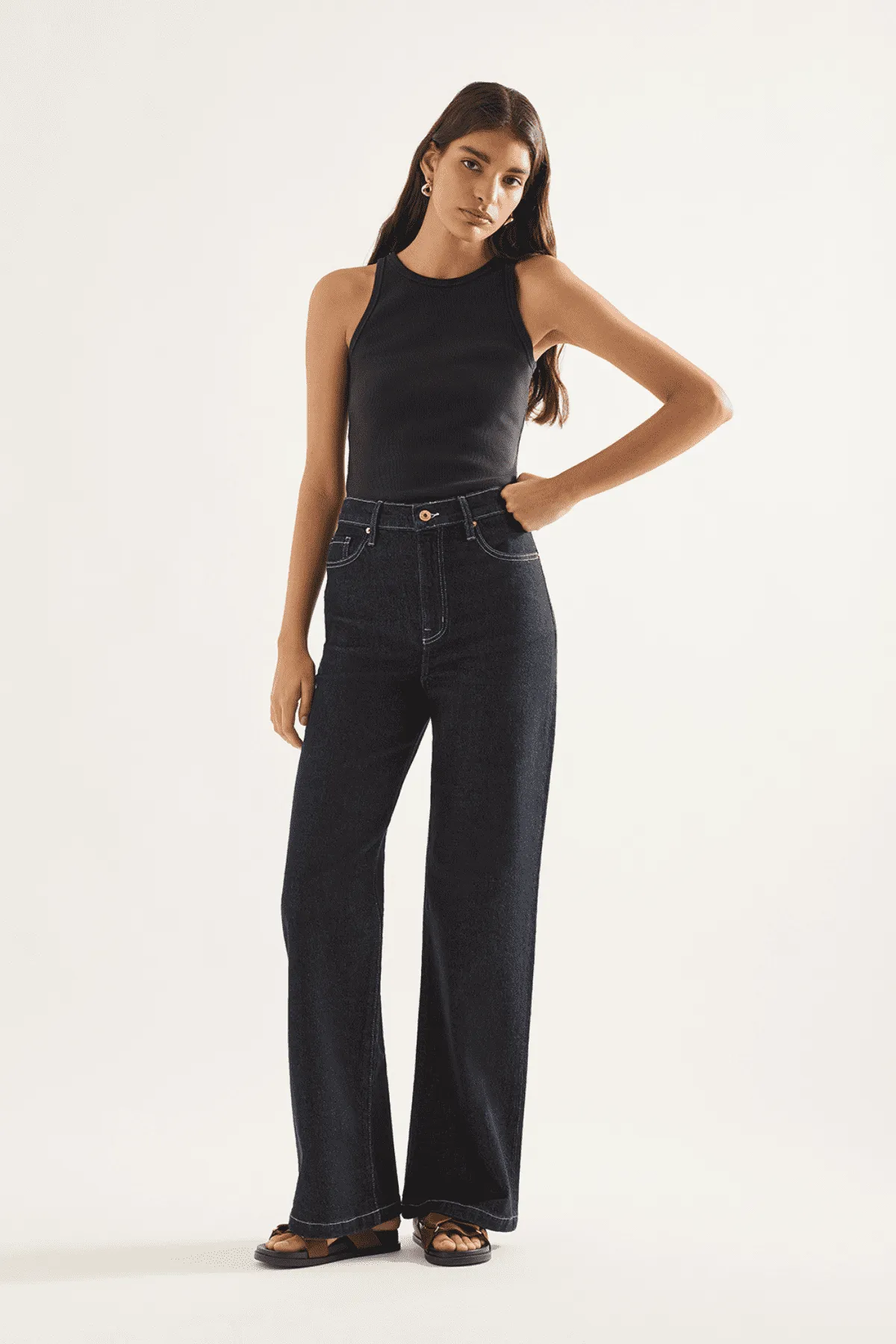 ELLIE HIGH WIDE LEG RINSE