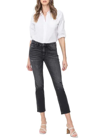 Flying Monkey - Mid Rise Cropped Slim Straight Jeans - F5236