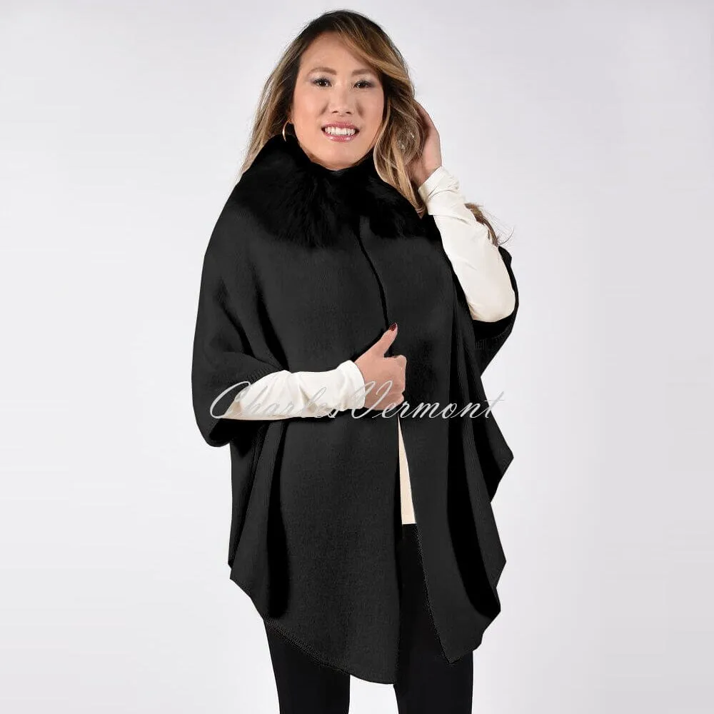 Frank Lyman Knit Poncho – Style 213146U (Black)