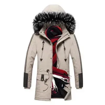 Fur Collar Hoodie Winter Parka Jacket for men