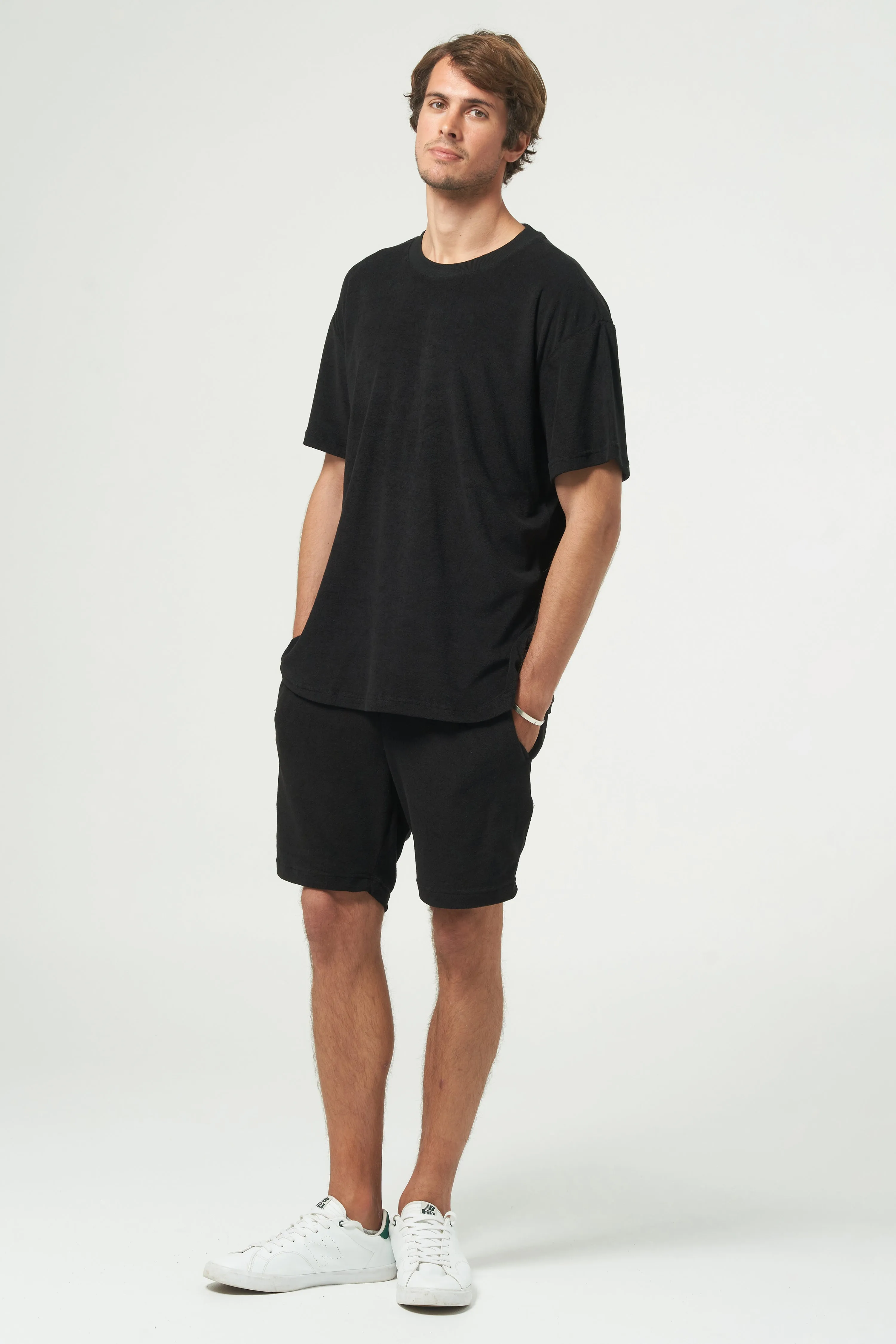 HAZARD TERRY SHORT - BLACK