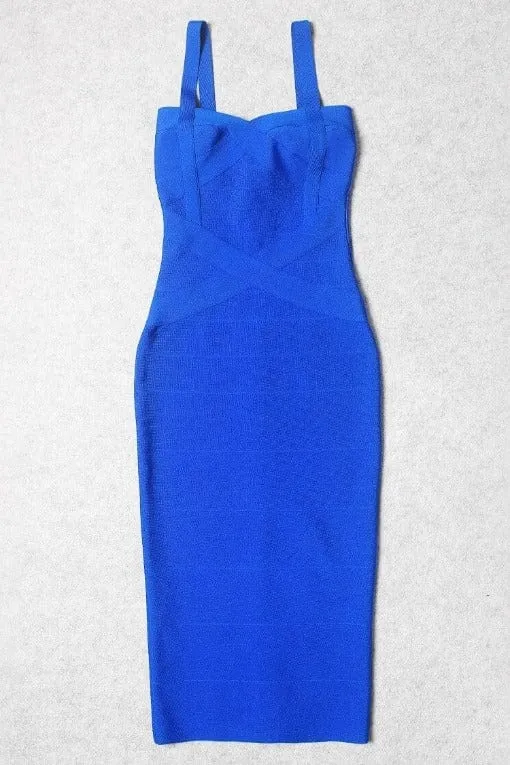 Heidi Bandage Midi Dress - Royal Blue