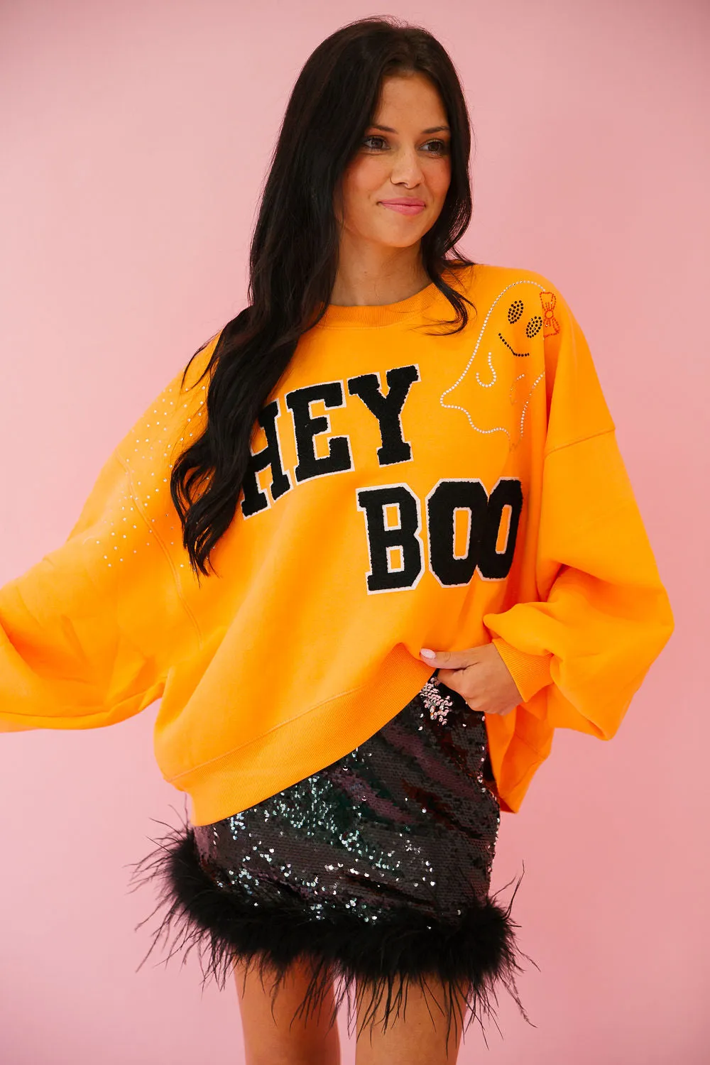 HEY BOO BLACK PULLOVER