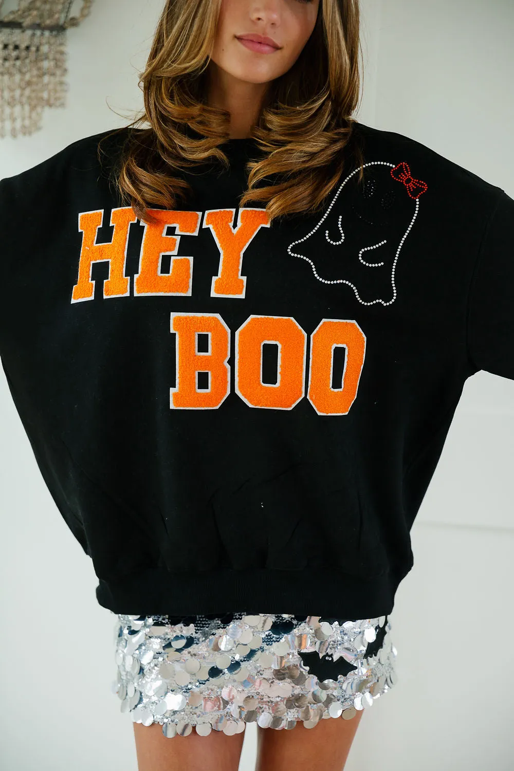 HEY BOO BLACK PULLOVER