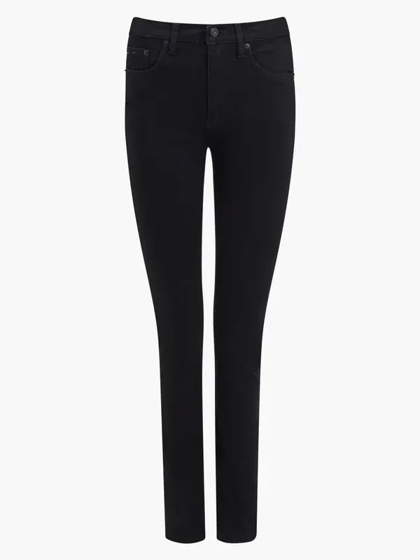 High Rise Stretch Skinny Jeans in Black