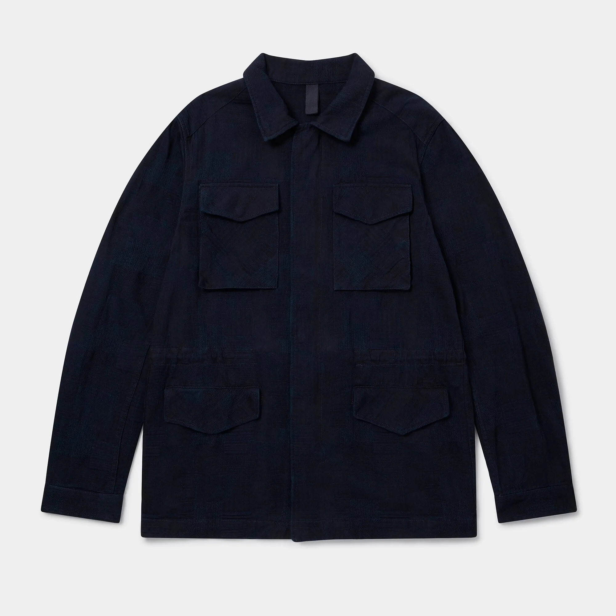 Indigo Jacquard Field Jacket (Indigo)