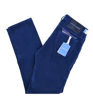 JACOB COHEN Blue Corduroy 5-Pocket Pant