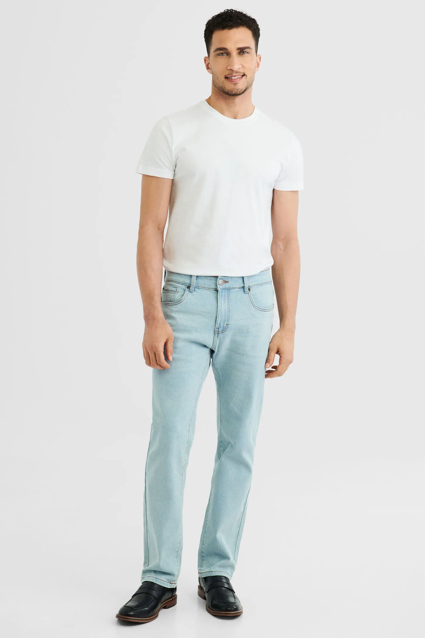 Jeans 5 poches, coupe régulière - Homme