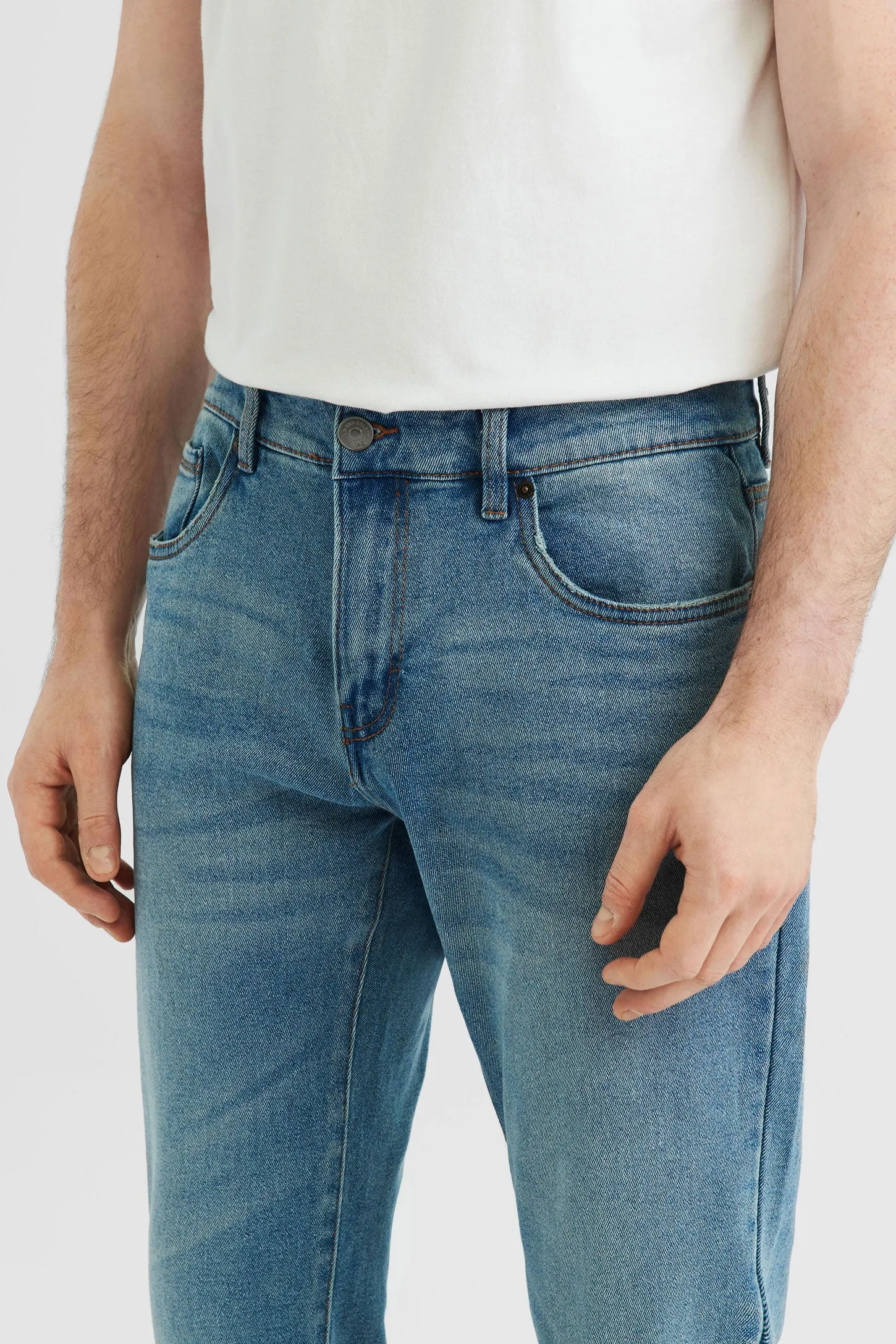 Jeans 5 poches, coupe régulière - Homme