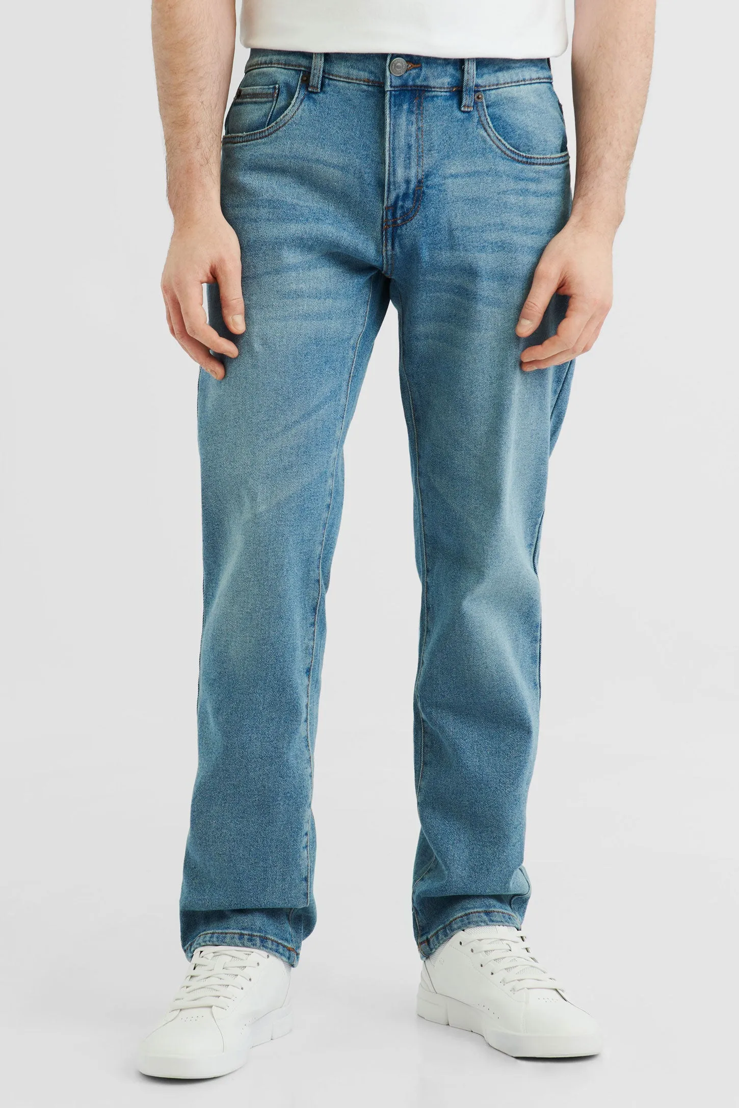 Jeans 5 poches, coupe régulière - Homme