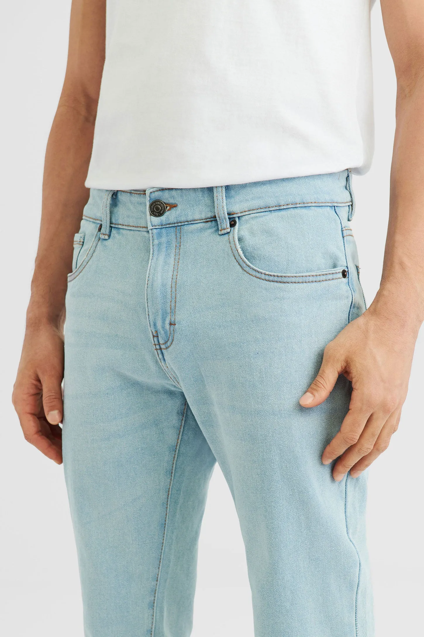 Jeans 5 poches, coupe régulière - Homme